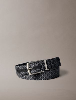 ceinture réversible avec logo grey pour hommes calvin klein