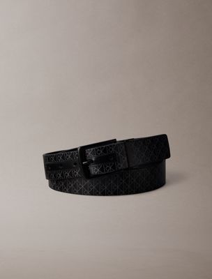 ceinture réversible avec logo black pour hommes calvin klein