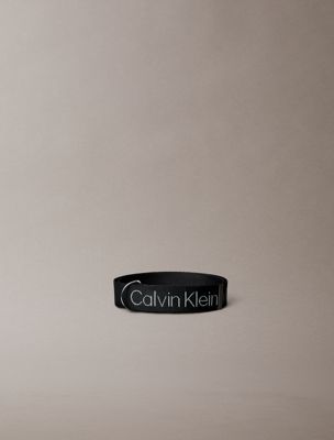 ceinture en sangle et jacquard avec logo black pour hommes calvin klein