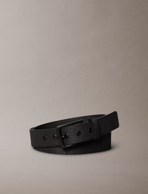 black ripstop logo jacquard belt for men calvin klein