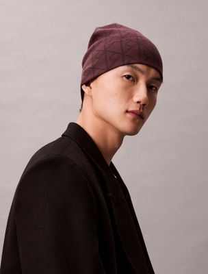 bonnet avec logo emblématique fudge aop pour hommes calvin klein