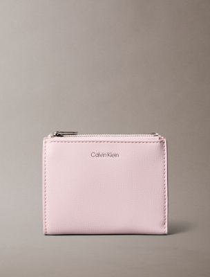 pink foil logo wallet for women calvin klein