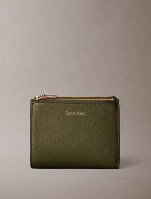green foil logo wallet for women calvin klein