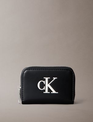 black monogram zip wallet for women calvin klein