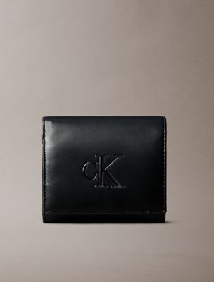 black rfid signature logo wallet for women calvin klein