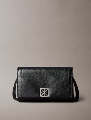 black emblem logo wallet for women calvin klein