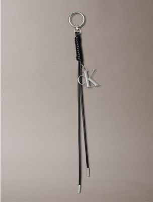 black leather tassel bag charm for women calvin klein