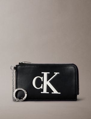 colgante para el bolso llavero con tarjetero rfid black de mujeres calvin klein