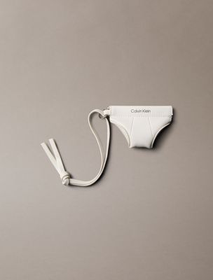 beige mini knickers bag charm for women calvin klein