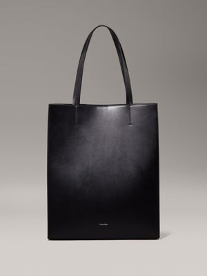 black leather tote bag for women calvin klein