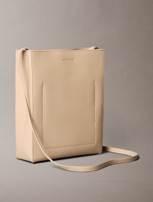 crockery leather crossbody tote bag for women calvin klein