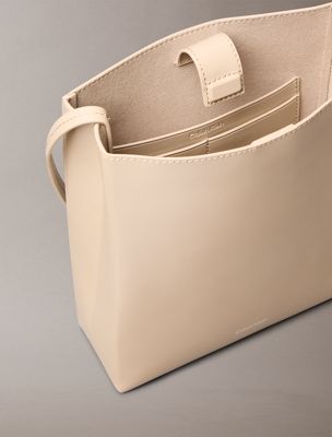 crockery leather crossbody tote bag for women calvin klein