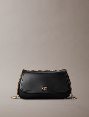 black monogram hardware shoulder bag for women calvin klein