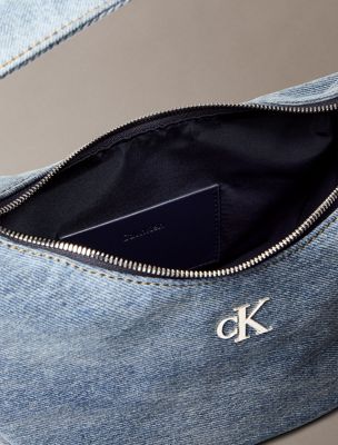 denim small denim hobo bag for women calvin klein