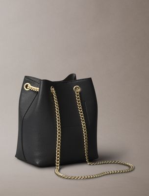 black bucket bag for women 