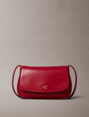 red monogram flap crossbody camera bag for women calvin klein