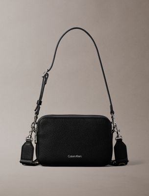 sac à bandoulière pour appareil photo à 2 bretelles avec logo black pour femmes calvin klein