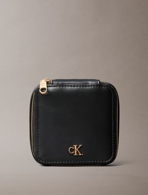 black monogram hardware jewellery case for women calvin klein