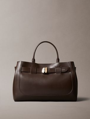 brown skulpturale tote-bag für damen - calvin klein