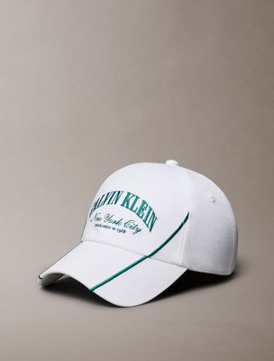 white uv twill heritage logo adjustable cap for women calvin klein