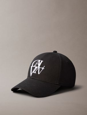black uv twill logo embroidery adjustable cap for women calvin klein