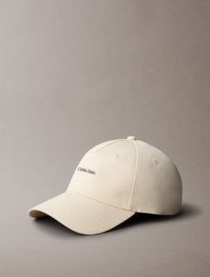 white logo-kappe aus baumwoll-twill für damen - calvin klein