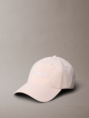 orange bestickte logo-kappe aus baumwoll-twill für damen - calvin klein