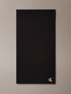 black signature logo scarf for women calvin klein