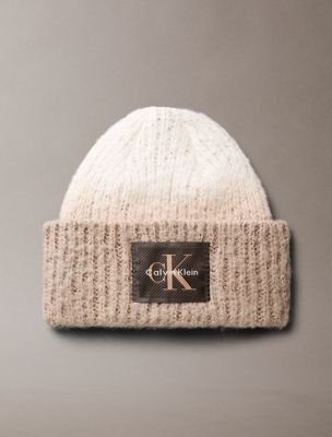 multi monologo ombre rib beanie for women calvin klein