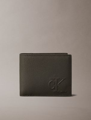 grey leather wallet for men calvin klein jeans