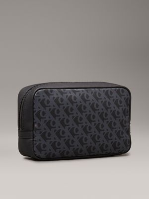na black kulturbeutel mit logo für herren - calvin klein jeans