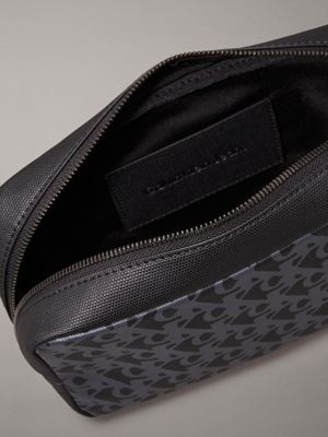 na black kulturbeutel mit logo für herren - calvin klein jeans