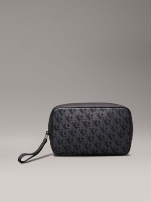 black logo wash bag for men calvin klein jeans