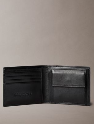 black leather rfid billfold wallet for men 