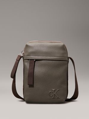 grey small reporter bag for men calvin klein jeans