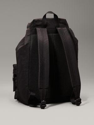 na black flap backpack for men calvin klein jeans