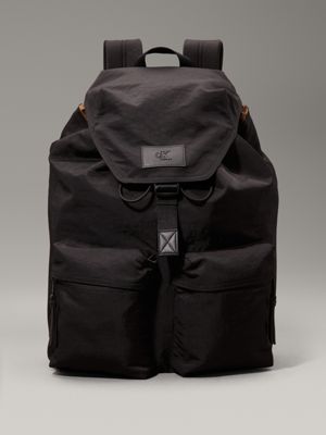 black flap backpack for men calvin klein jeans