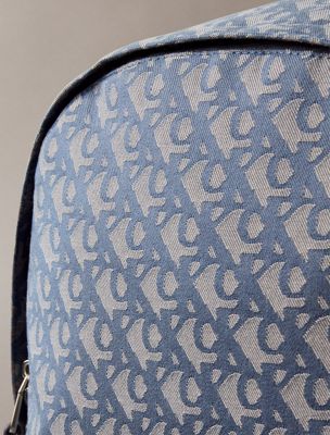 atmosphere/blue indigo logo jacquard backpack for men calvin klein jeans