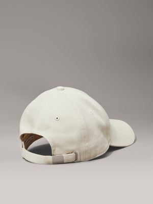 bone white tonal logo twill logo cap for men calvin klein jeans