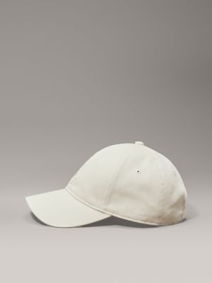 bone white tonal logo twill logo cap for men calvin klein jeans