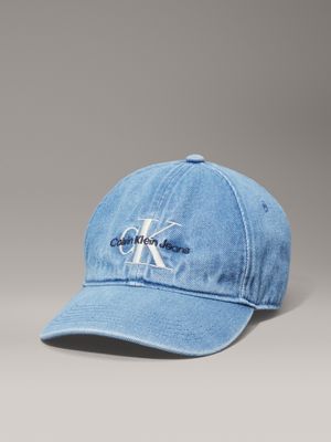 blue denim logo cap for men calvin klein jeans