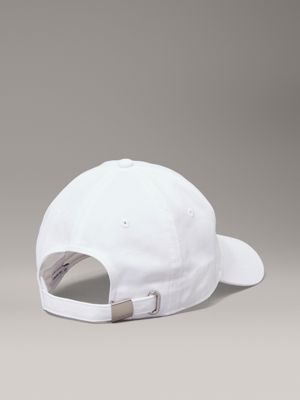 bright white twill logo cap for men calvin klein jeans