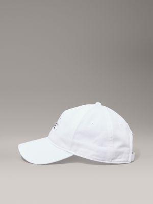 bright white twill logo cap for men calvin klein jeans