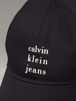 black twill logo cap for men calvin klein jeans