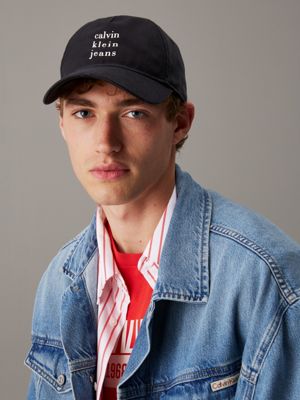 black twill logo cap for men calvin klein jeans