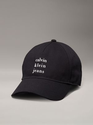 black twill logo cap for men calvin klein jeans