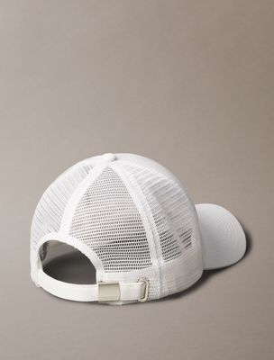 bright white twill and mesh cap for men calvin klein jeans