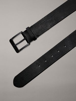 black/black leather belt for men calvin klein jeans