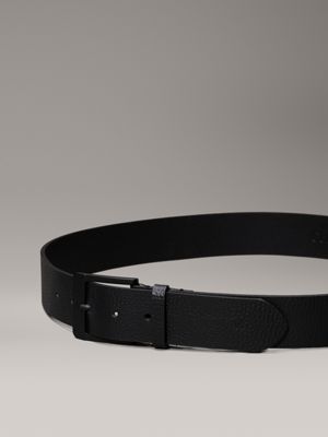 black/black leather belt for men calvin klein jeans