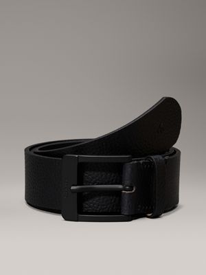 black/black leather belt for men calvin klein jeans